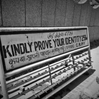 Irony: To prove your identity in your own land to military occupiers! (Location LD Hospital, Srinagar)