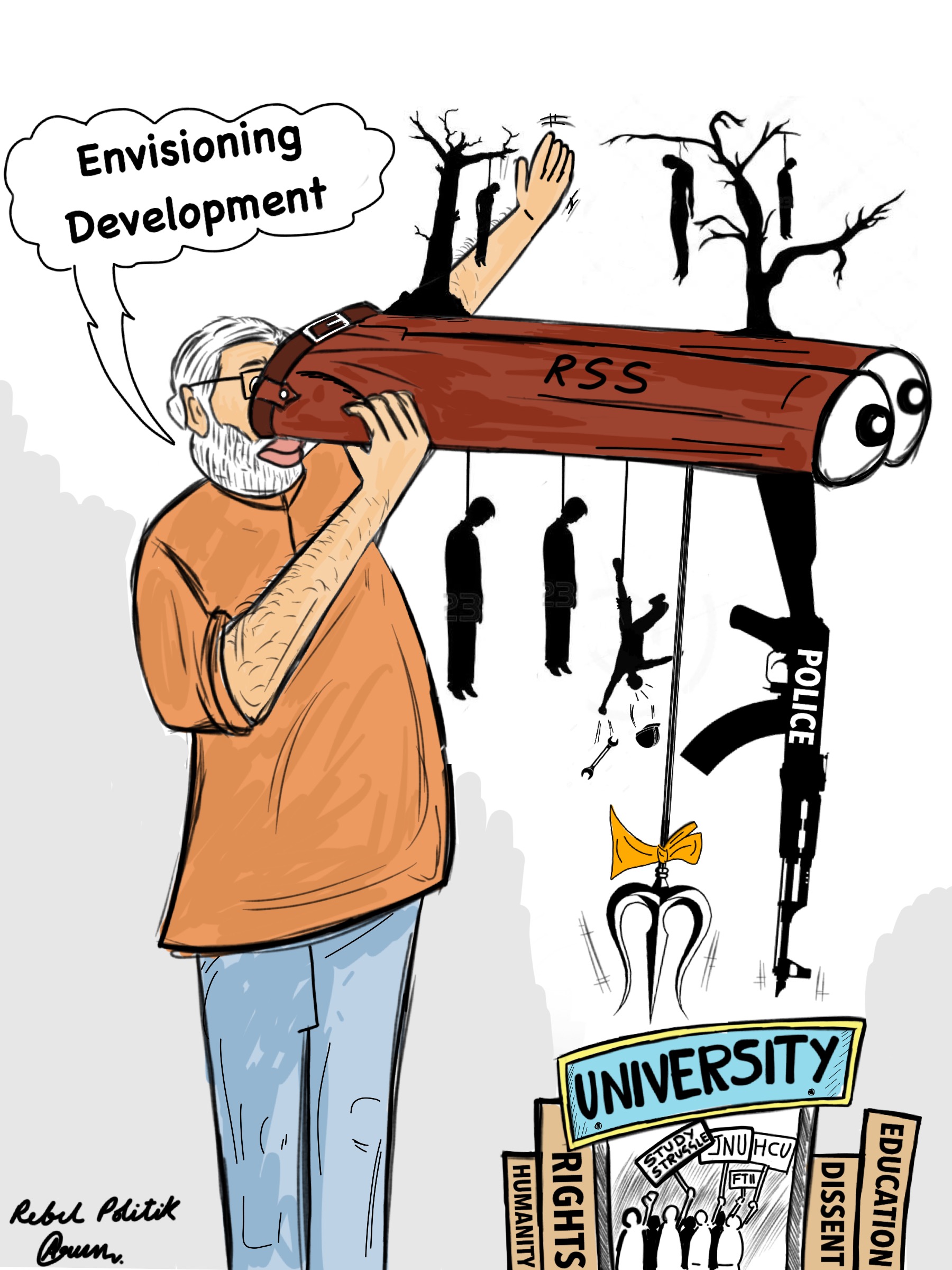 Cartoon] Envisioning Develop, Modi Style – Rebel Politik