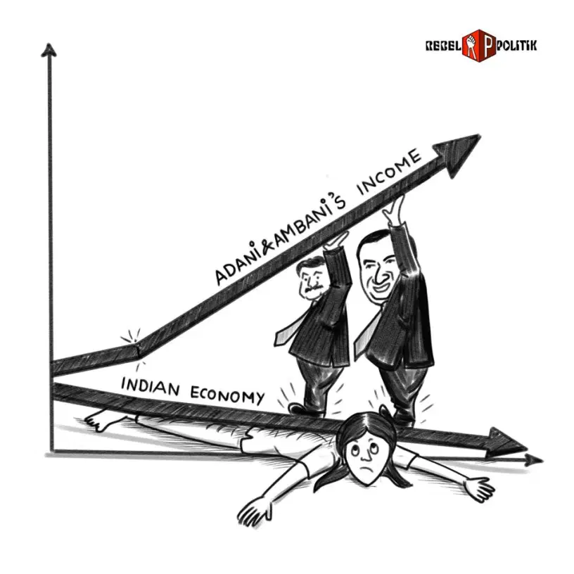 Adani & Ambani's Income Grows, Indian Economy Suffering – Rebel Politik